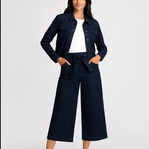 Lois Gaucho Women's Navy Wide Leg Jeans